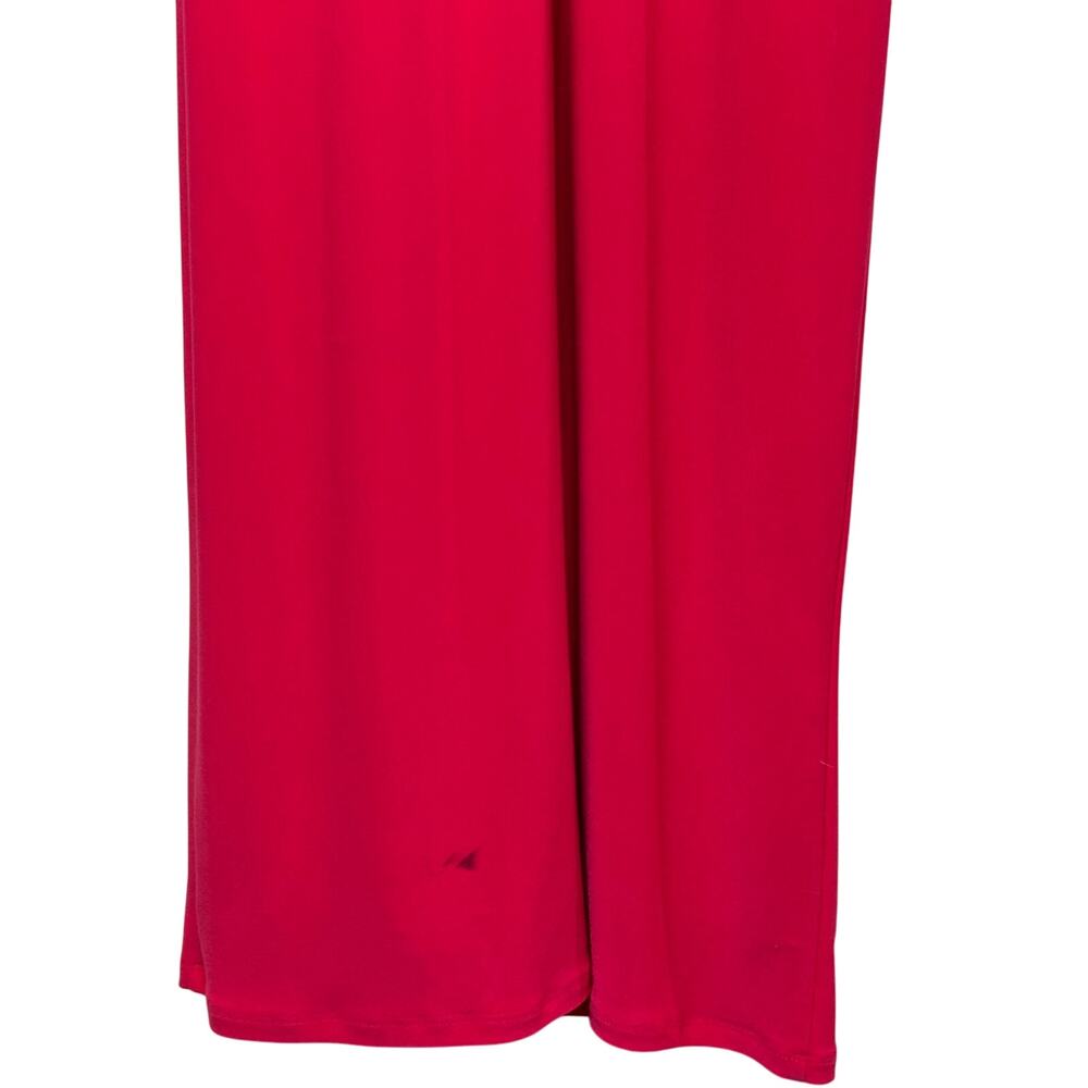 Lauren Ralph Lauren Evening Coral Bodycon Jersey Dress Gown Size 6 - Picture 8 of 9